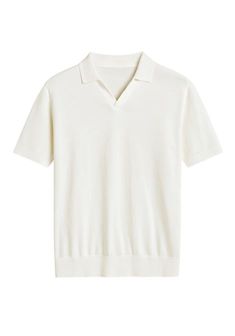 Polo Uomo in Cotone Crepe Color Latte - Design Urban Fit ALPHA STUDIO | Polo | AU-1021B1003
